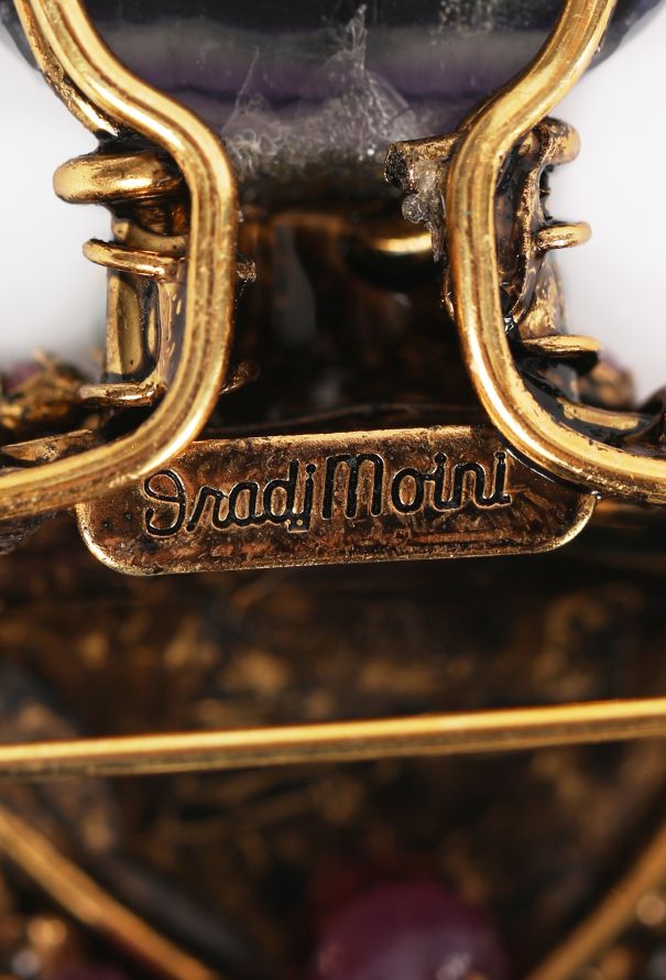 Iradj Moini Encrusted Glass Brooch, 1990s - 6