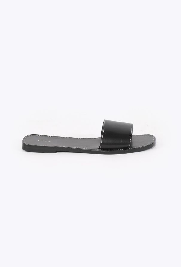 The Row Link Leather Slides, 2024 - 1