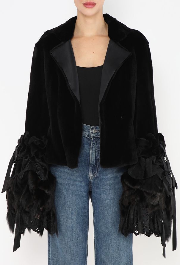 Saint Laurent COLLECTOR F/W 2002 Ermine Fur Opera Jacket - 1 Saint Laurent COLLECTOR F/W 2002 Ermine Fur Opera Jacket - 1