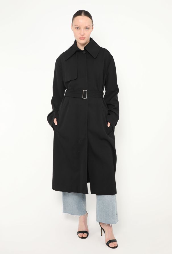 Céline Belted Twill Trench Coat - 1