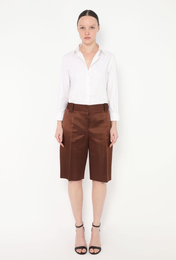 Prada S/S 2019 Silk Bermuda Shorts - 1