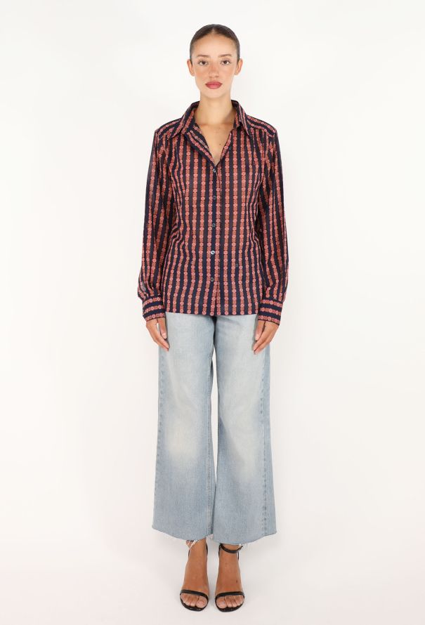Céline Vintage Printed Cotton Tunic - 3