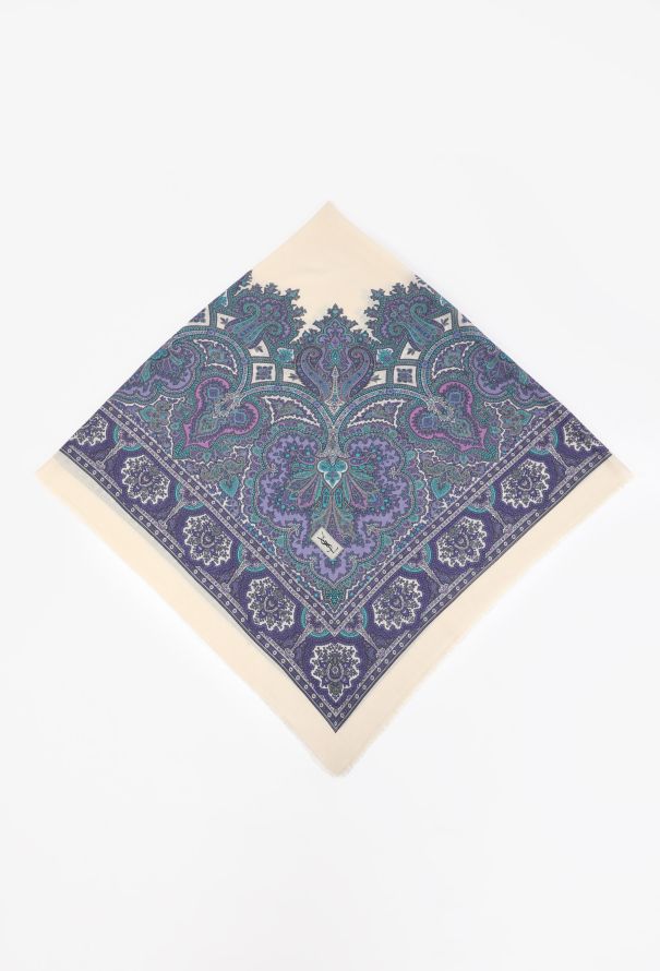 Saint Laurent Vintage Paisley Mandala Shawl - 3