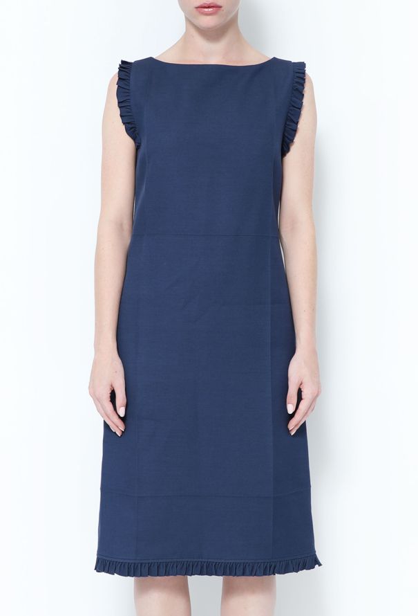 Gucci 2016 Crêpe Ruffled Trim Dress - 2