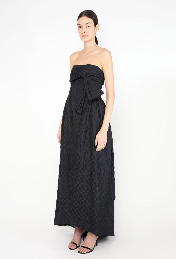 Balenciaga Edition Jacquard Bustier Bow Gown - 1