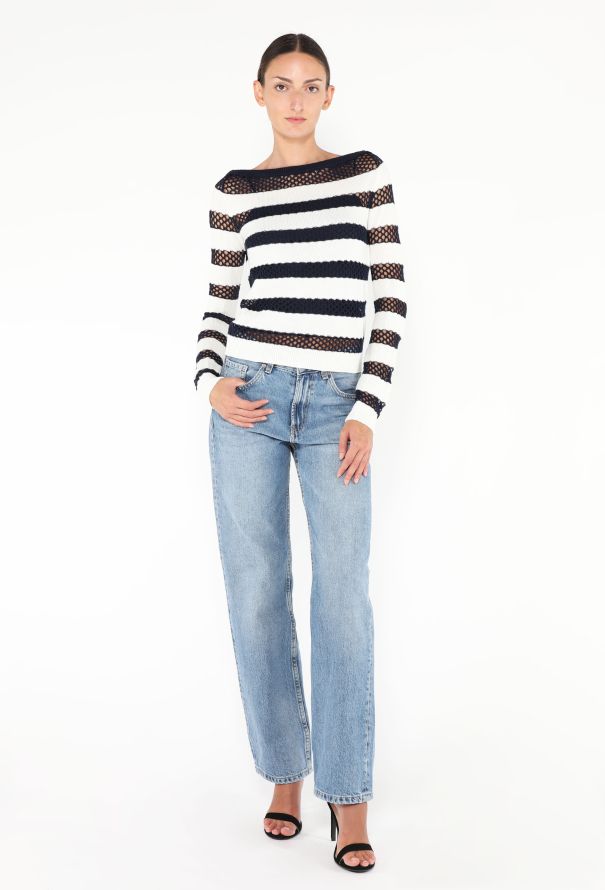 Dior 2020 Open-Knit Marinière Top - 2