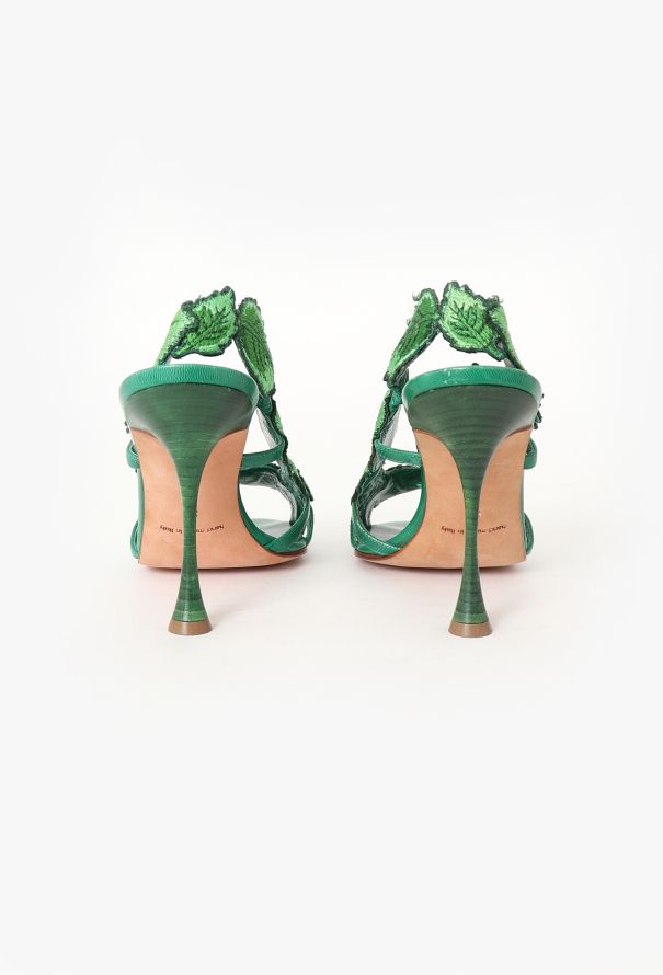 Manolo Blahnik Climatida Leaf Sandals - 4 Manolo Blahnik Climatida Leaf Sandals - 4
