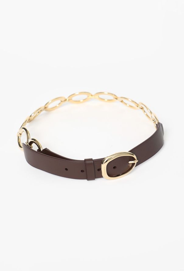 Miu Miu S/S 2025 Leather Chain Hoop Belt - 3