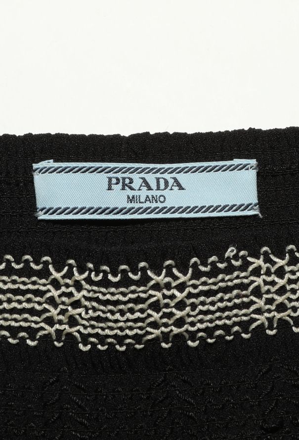 Prada Woven Embroidered Skirt - 4 Prada Woven Embroidered Skirt - 4