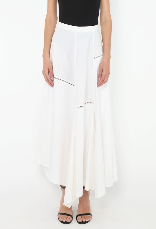 Loewe 2019 Asymmetrical Eyelet Skirt - 3