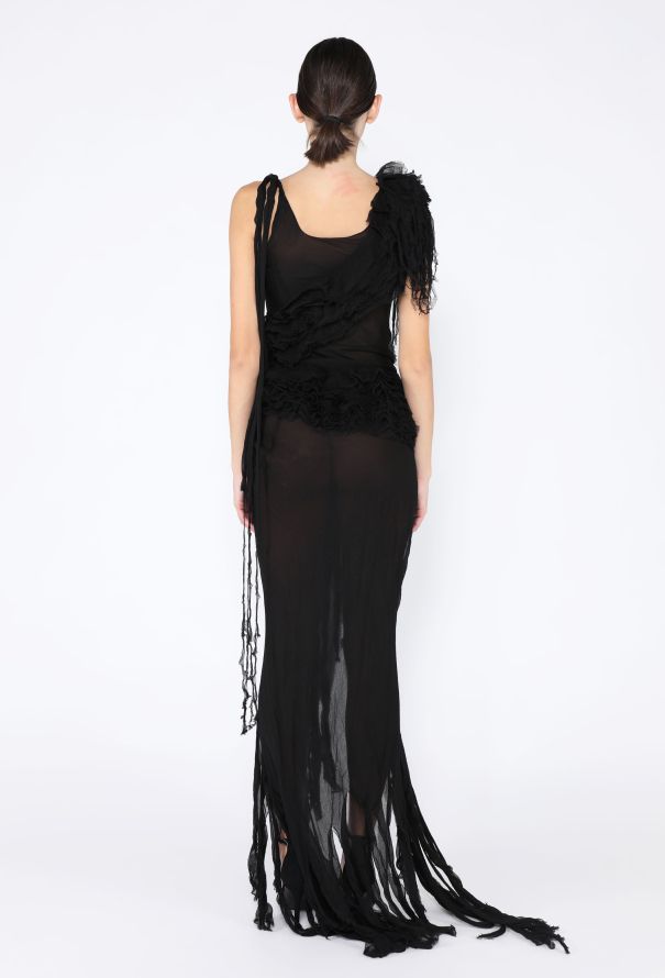 Alexander McQueen ICONIC S/S 2003 'Irere' Chiffon Oyster Dress - 6