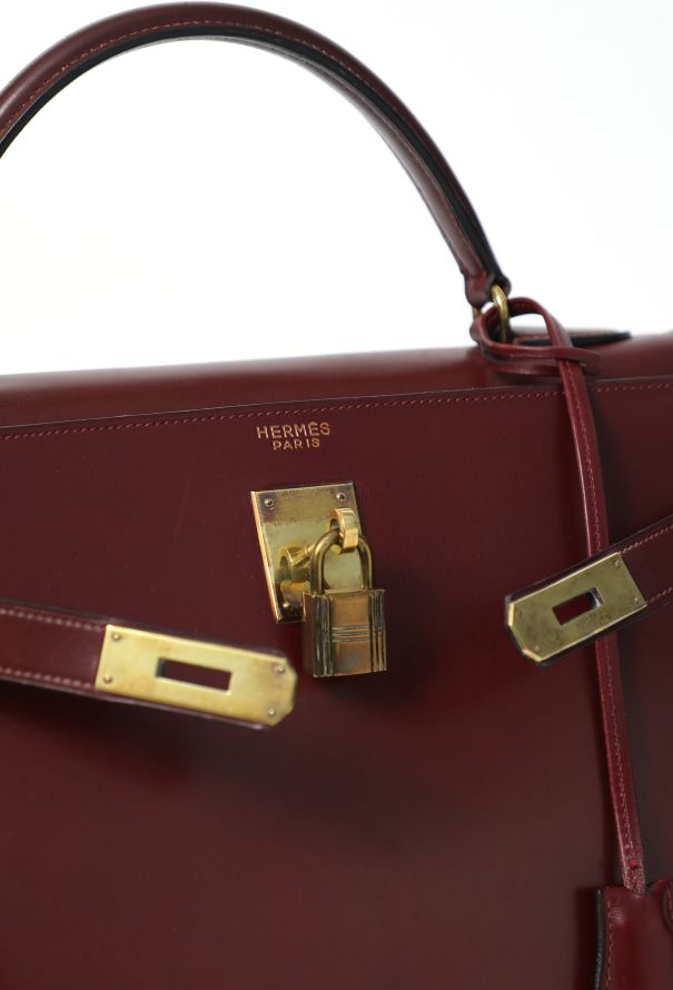 Hermès Vintage 1959 Rouge H Box Kelly Retourné 32 - 12
