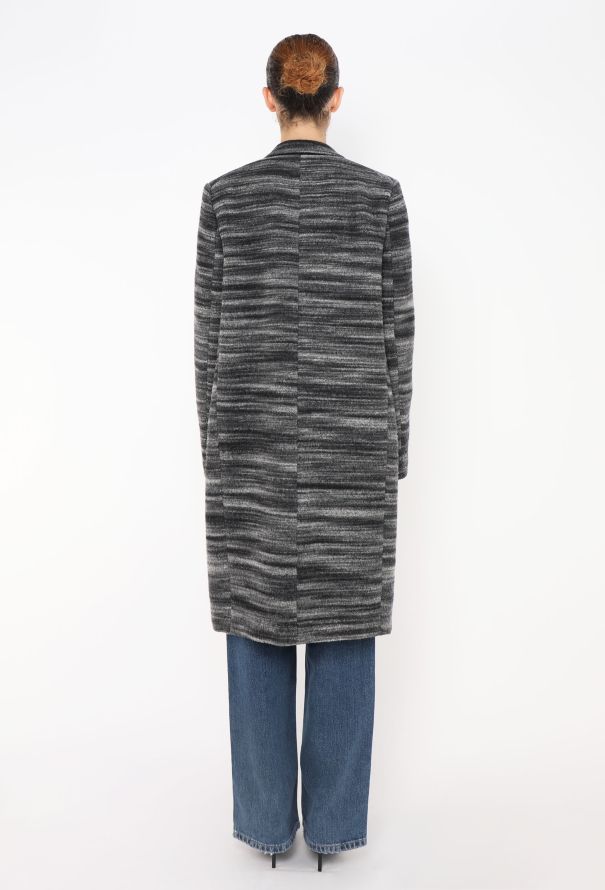 Céline Tonal Striped Crombie Coat - 4