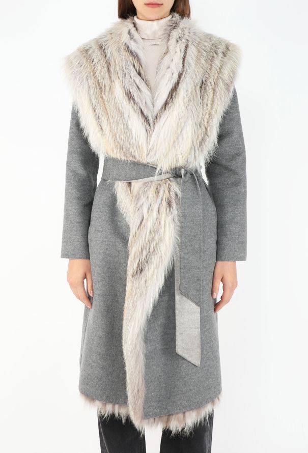 The Row Ombré Fox Fur Belted Coat - 4