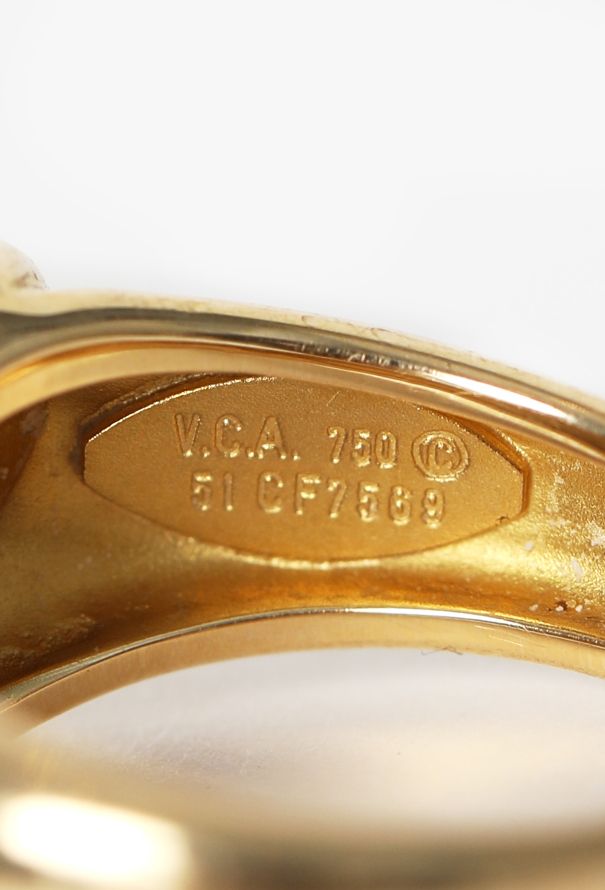 Van Cleef & Arpels 18K Yellow Gold & Diamond Heart Ring - 6