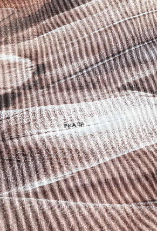 Prada S/S 2005 Feather Print Silk Dress - 7