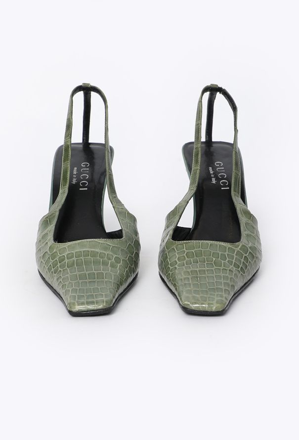 Gucci Alligator Slingback Pumps, S/S 1998 - 3