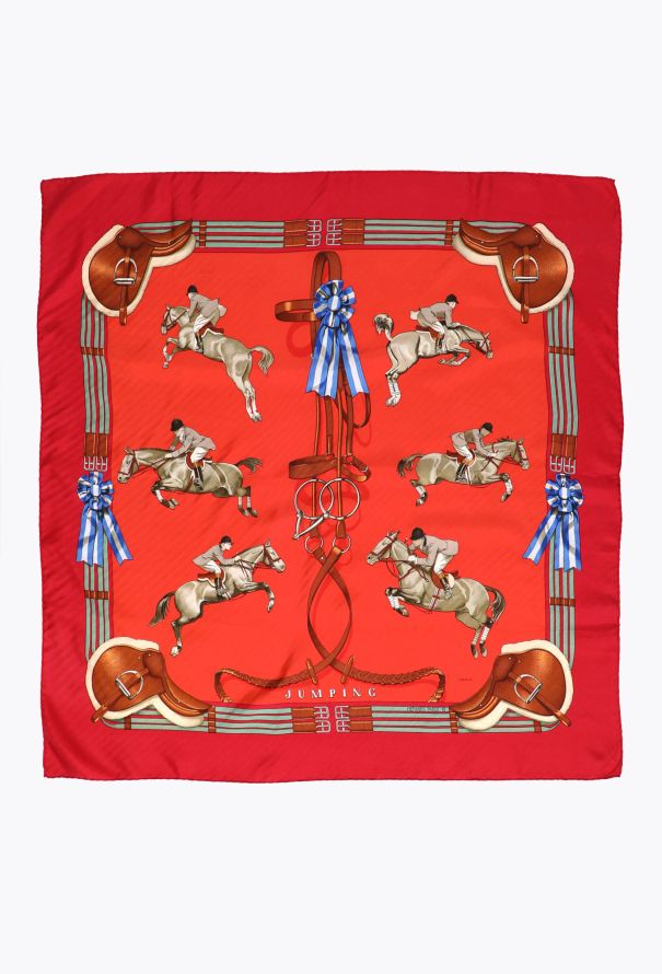 Hermès 1971 'Jumping' 90cm Silk Carré - 1