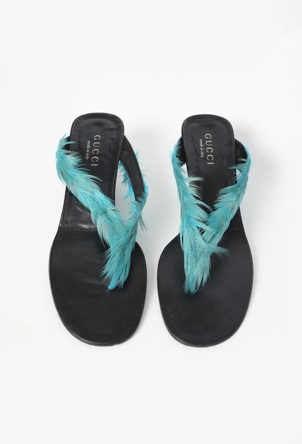 Gucci S/S 1999 Feather Sandals - 3