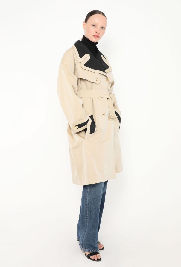 Chanel '90s Bicolor Belted Trench Coat - 6