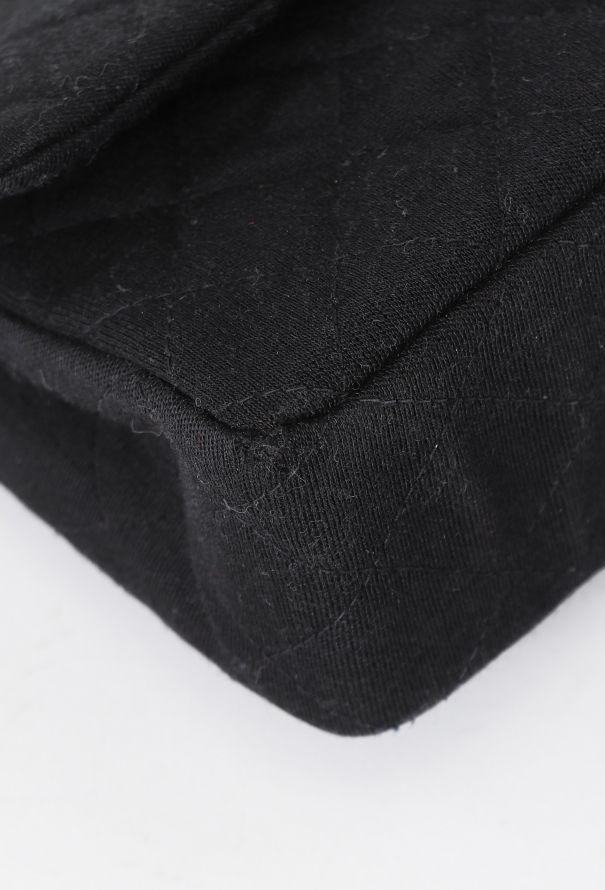 Chanel Black Jersey 2.55 Medium Flap Bag - 11