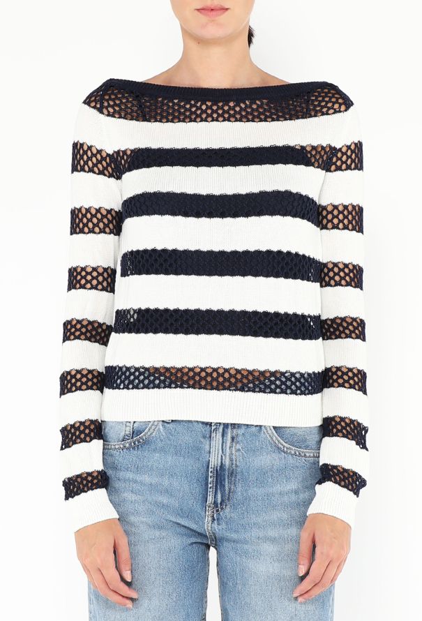 Dior 2020 Open-Knit Marinière Top - 1
