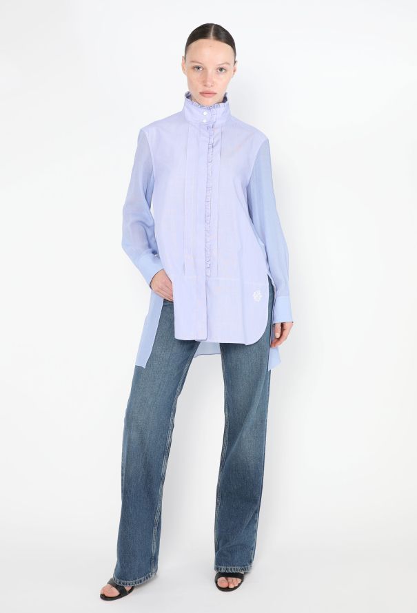Chloé Resort 2019 Pinstripe Ruffled Tunic - 4 Chloé Resort 2019 Pinstripe Ruffled Tunic - 4