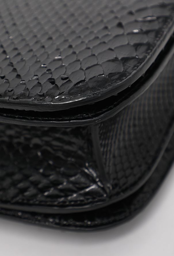 Céline Classic Black Python Bag - 7