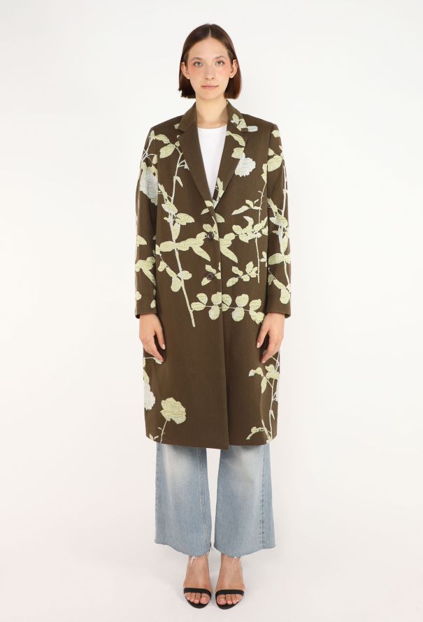 Dries Van Noten Floral & Vine Patchwork Coat - 1