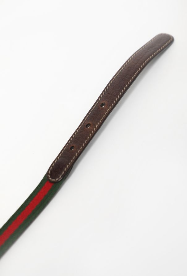 Gucci Vintage 'GG' Striped Belt - 5 Gucci Vintage 'GG' Striped Belt - 5