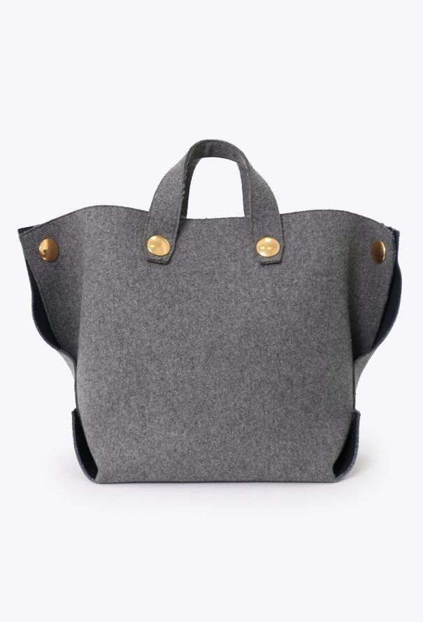 Céline Grey Felt Orb Tote Bag - 3 Céline Grey Felt Orb Tote Bag - 3