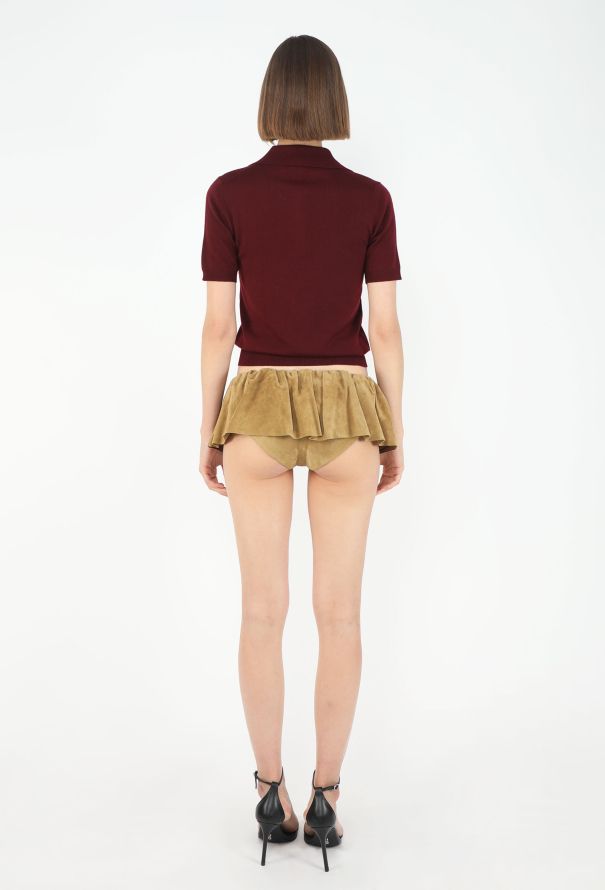 Miu Miu S/S 2024 Suede Micro Skirt - 7