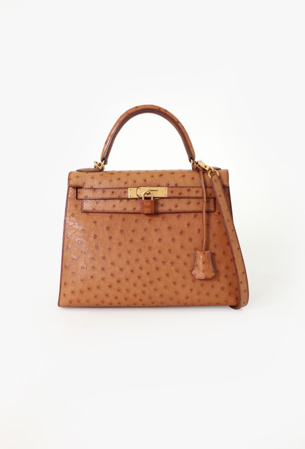 Hermès Gold Ostrich Sellier Kelly 28 - 4 Hermès Gold Ostrich Sellier Kelly 28 - 4