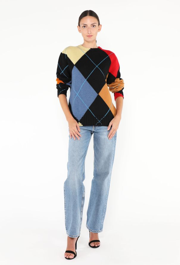 Loewe S/S 2024 Argyle Cashmere Sweater - 4