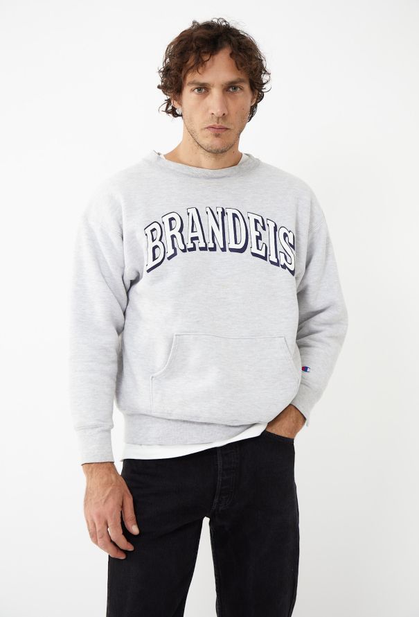 Men's Vintage Rare Brandeis Double Jersey Sweatshirt - 1