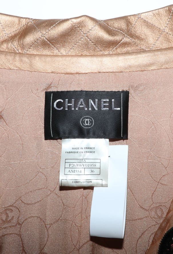 Chanel 2005 Metallic Lambskin Jacket - 6