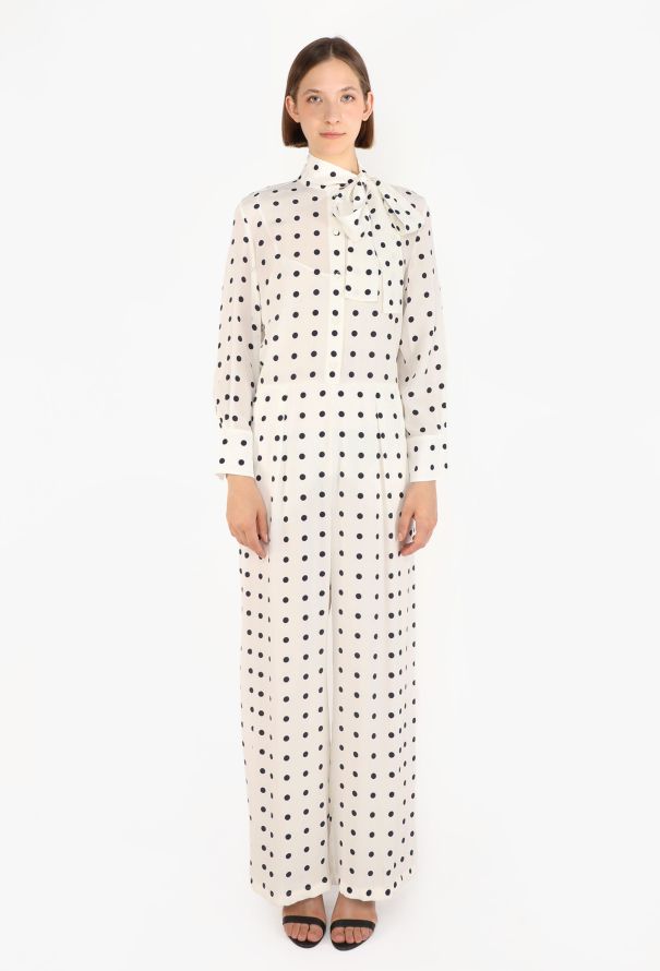 Valentino Polka Dot Lavallière Jumpsuit, 2023 - 3