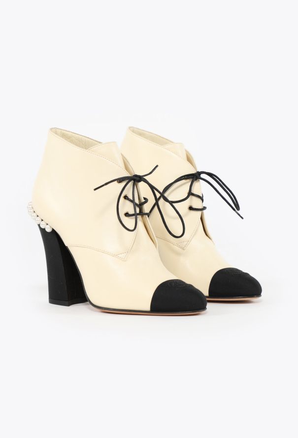 Chanel 2018 Pearl Derby Boots - 2