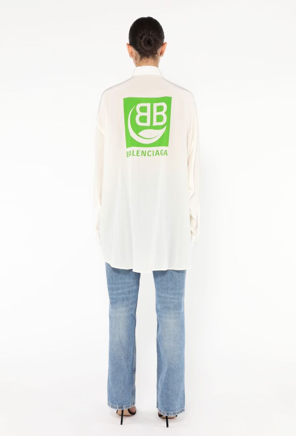 Balenciaga 2019 Printed Silk Tunic - 2