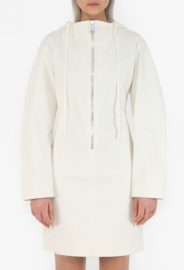 Bottega Veneta S/S 2021 Linen Crochet Hood Dress - 6