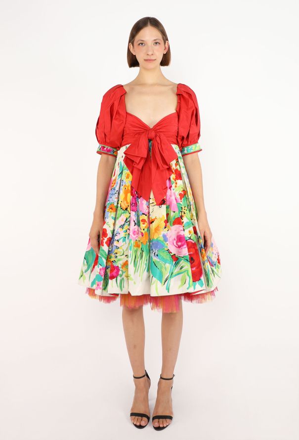 Leonard Floral Tulle Babydoll Dress, 1991 - 3