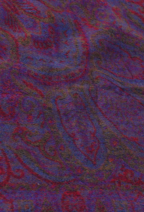 Saint Laurent Vintage Embroidered Paisley Tassel Scarf - 8 Saint Laurent Vintage Embroidered Paisley Tassel Scarf - 8