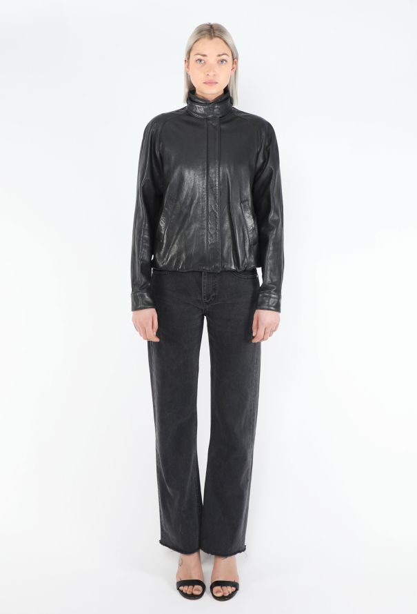 Maison Margiela 'White Label' 2007 Leather Bomber Jacket - 2