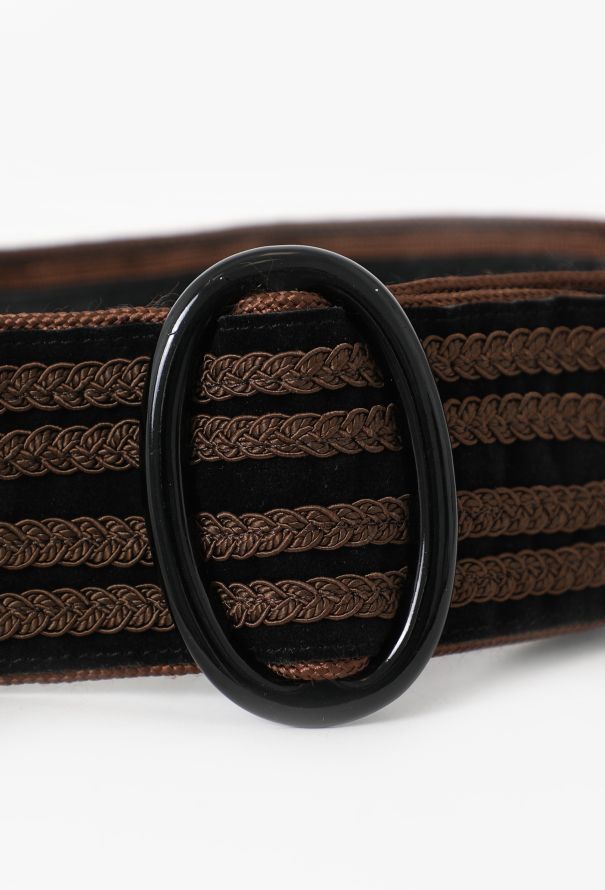 Saint Laurent Vintage Passementerie Suede Belt - 4 Saint Laurent Vintage Passementerie Suede Belt - 4