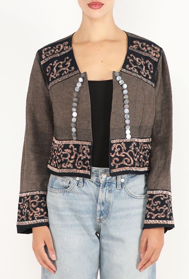 Dries Van Noten Embroidered Linen Jacket, S/S 2006 - 4