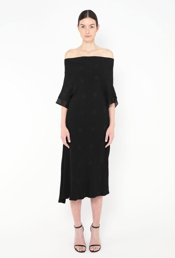 Yohji Yamamoto 2020 Draped Polka Dot Dress - 2 Yohji Yamamoto 2020 Draped Polka Dot Dress - 2
