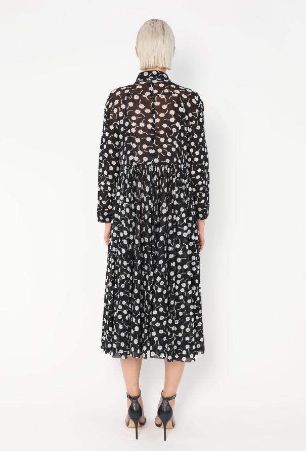 Jil Sander Bicolor Floral Print Dress - 3