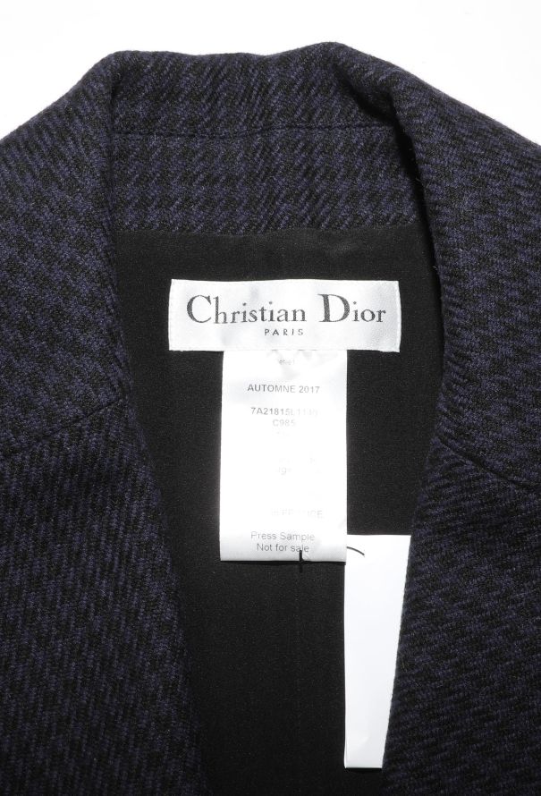 Dior 2017 Houndstooth Wool Coat - 6
