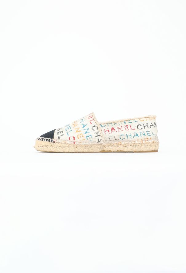 Chanel 2017 Logo Print Espadrilles - 4