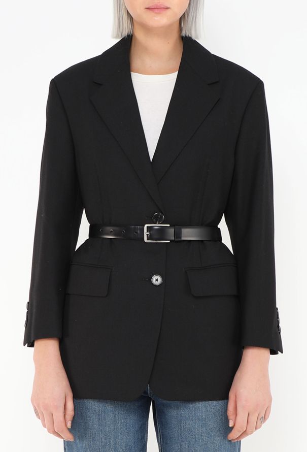 Prada S/S 2022 Tailored Belted Blazer - 5